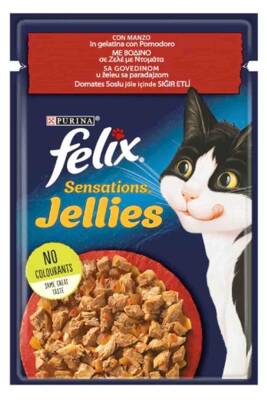 Felix Sensations Sığır Etli ve Domatesli Yetişkin Kedi Konservesi 85gr - 1