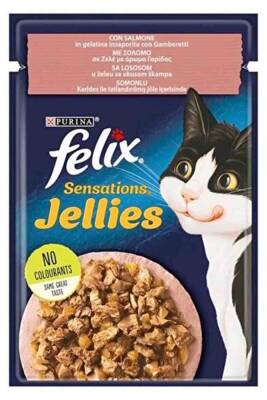 Felix Sensations Somonlu ve Karidesli Kedi Konservesi 85gr - 1