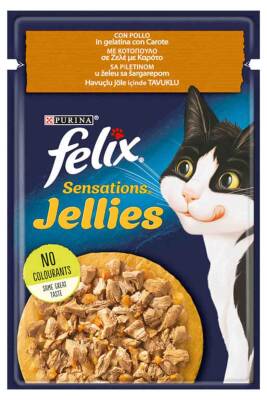 Felix Sensations Tavuklu ve Havuçlu Kedi Konservesi 85gr - 1