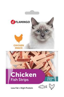 Flamingo Chicken Fish Strips Tavuklu Balıklı Kedi Ödül Maması 85gr - 1