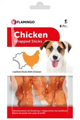 Flamingo Chicken Wrap Çubuk 12cm Köpek Ödül Maması 6lı 70gr - 1