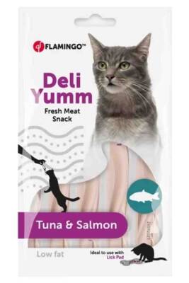 Flamingo Deli Yumm Ton Balıklı ve Somonlu Sıvı Kedi Ödül Maması 14gr - 1