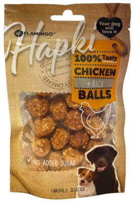 Flamingo Hapki Chicken Balls Tavuklu ve Pirinçli Top Köpek Ödül Maması 75gr - 1