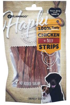 Flamingo Hapki Chicken Tavuklu ve Biftekli Şerit Köpek Ödül Maması 85gr - 1