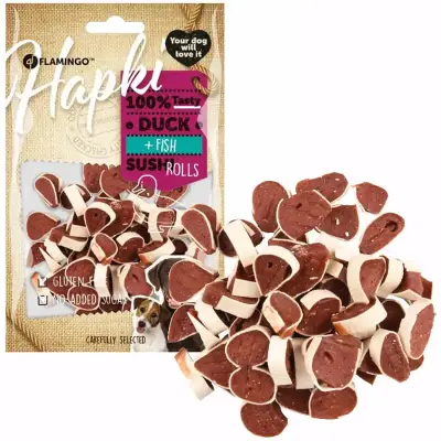 Flamingo Hapki Ördek ve Balıklı Sushi Roll Köpek Ödül Maması 85gr - 1