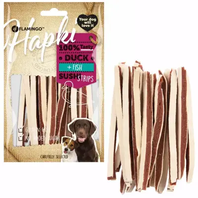 Flamingo Hapki Ördek ve Balıklı Sushi Şerit Köpek Ödül Maması 85gr - 1