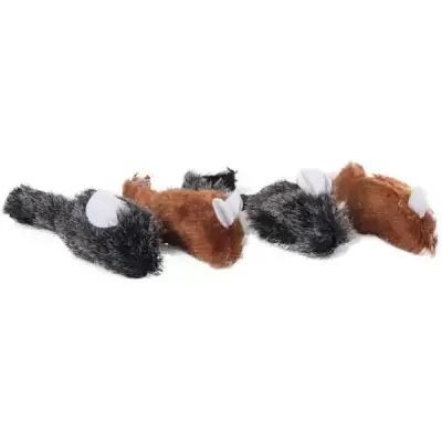 Flamingo Leopar Peluş Fare Kedi oyuncağı 5cm 4 Adet - 1