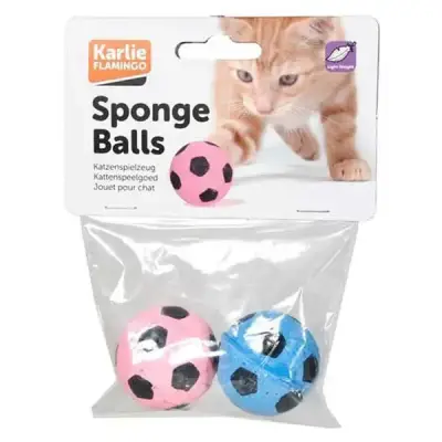 Flamingo Sünger Top Kedi Oyuncağı 4cm 2 Adet - 1