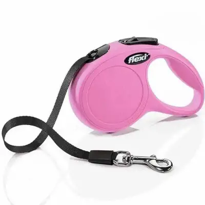 Flexi New Classic Otomatik Şerit Köpek Gezdirme Kayışı 3mt (XS) Pembe - 1