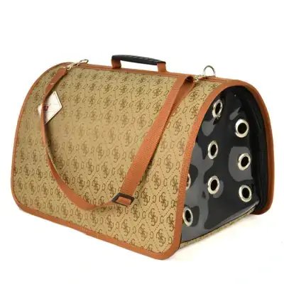 Flip Flybag Kedi ve Köpek Kapalı Taşıma Çantası Kahve 28x44x28cm - 1