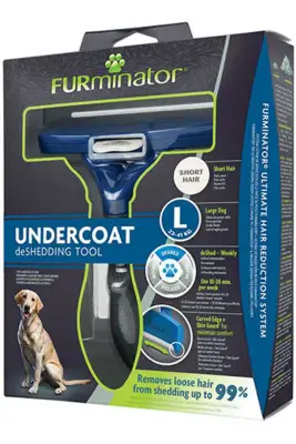 Furminator Kısa Tüylü Büyük Irk Köpekler için Köpek Tarağı (L) - 1