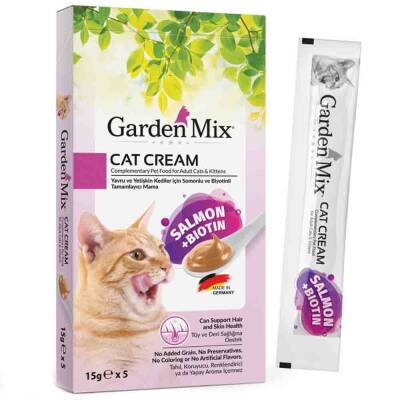 Garden Mix Biotin ve Somonlu Kedi Kreması 5x15gr - 1