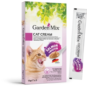 Garden Mix Biotin ve Somonlu Kedi Kreması 5x15gr - GARDEN MIX