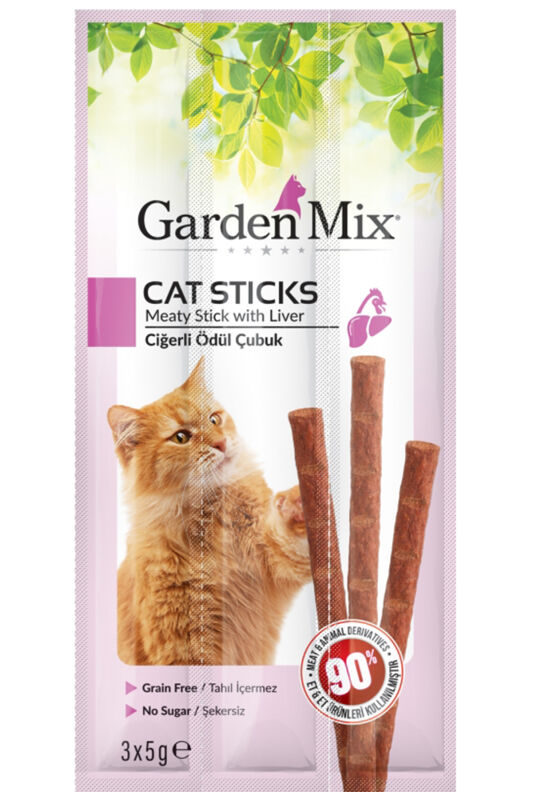 Garden Mix Ciğerli Kedi Ödül Çubuğu 3x5 Gr - 1