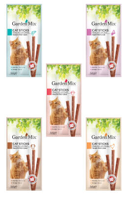 Garden Mix Karışık Kedi Ödül Stick Seti - 5 Adet - 1