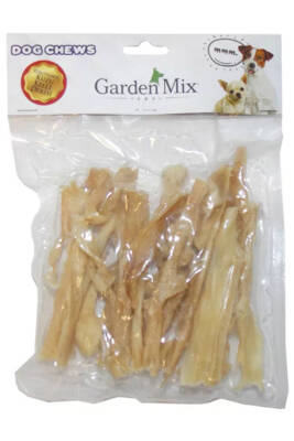 Garden Mix Kurutulmuş Kuzu Kelle Derisi Köpek Ödül Maması Beyaz 100gr - 1