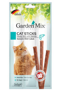 Garden Mix Somonlu Kedi Ödül Çubuğu 3x5gr - GARDEN MIX