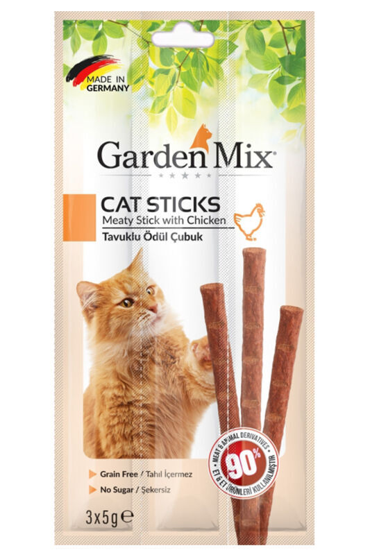 Garden Mix Tavuk Etli Kedi Ödül Çubuğu 3x5gr - 1
