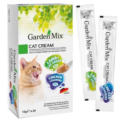 Garden Mix Tavuk ve Kuzulu Kedi Kreması XXL 24x15gr - 1