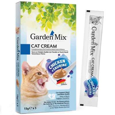 Garden Mix Tavuk ve Taurinli Kedi Kreması 5x15gr - 1