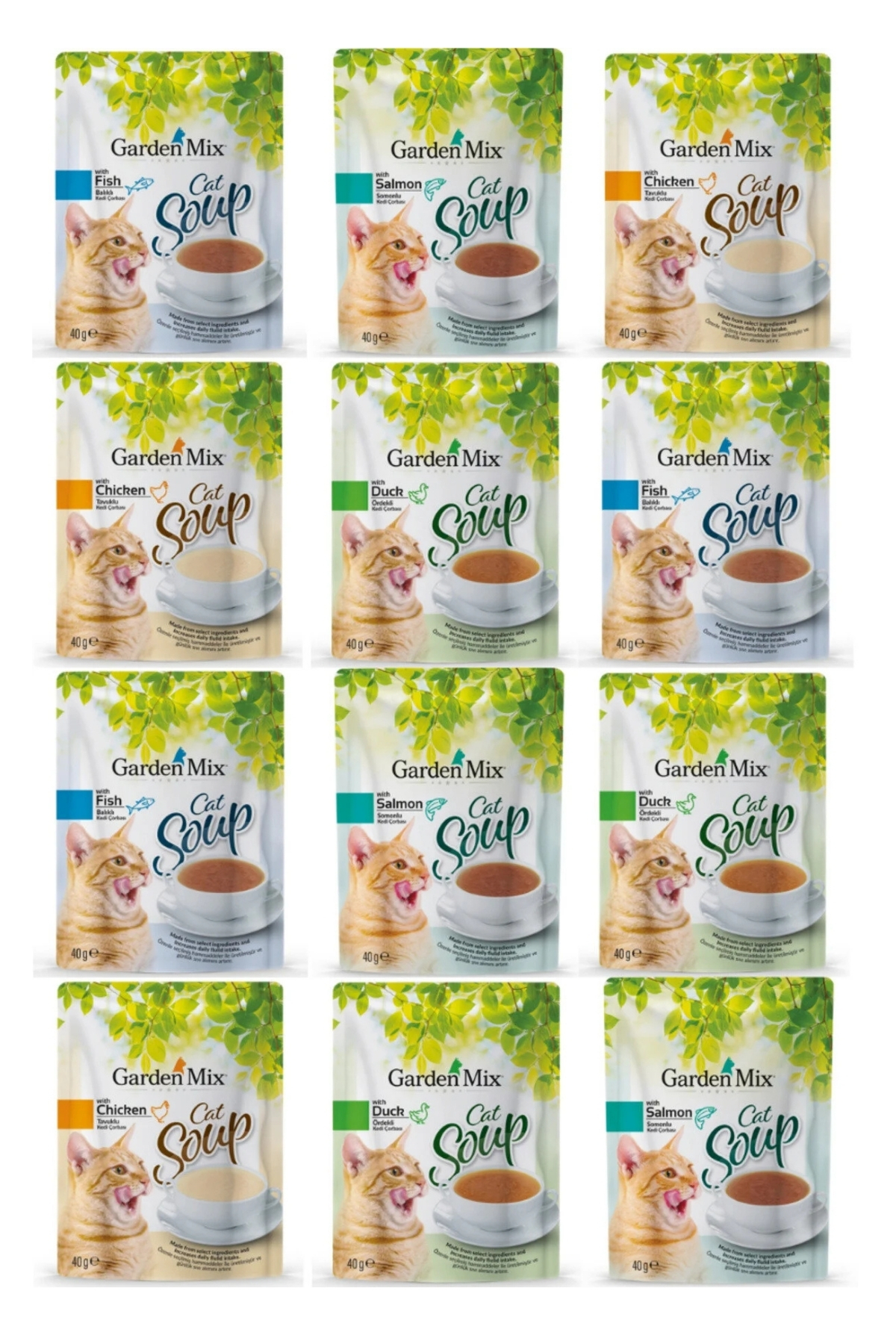 Gardenmix Karışık Kedi Çorbası 40 Gr (12 Adet)