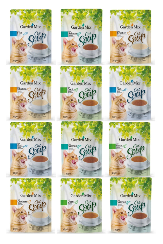 Gardenmix Karışık Kedi Çorbası 40 Gr (12 Adet) - 1