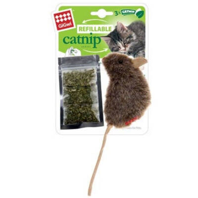 Gigwi Catnip Hazneli Karışık Renkli Fare Kedi Oyuncağı - 1