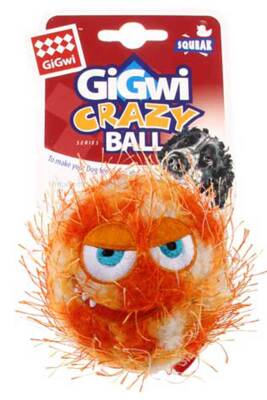 Gigwi Crazy Ball Çılgın Kirpi Turuncu Top Köpek Oyuncağı 6 cm - 1