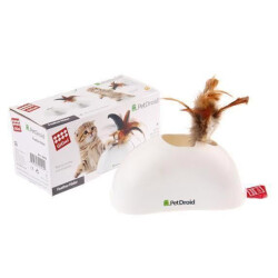 Gigwi Pet Droid Hareket Sensörlü Doğal Tüylü Kedi Oyuncağı 15cm - 1