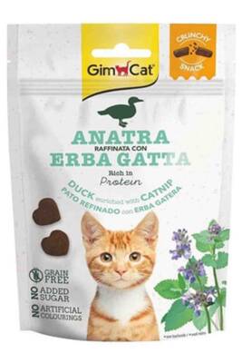 GimCat Crunchy Snacks Ördek ve Catnipli Kedi Ödülü 50gr - 1