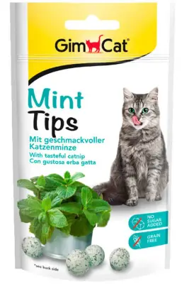 GimCat Mint Tips Naneli Kedi Ödül Tableti 40gr - 1