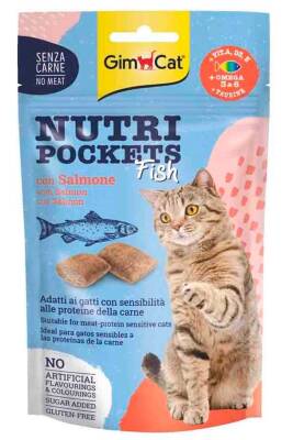 Gimcat Nutripockets Balıklı ve Somonlu Kedi Ödülü 60gr - 1