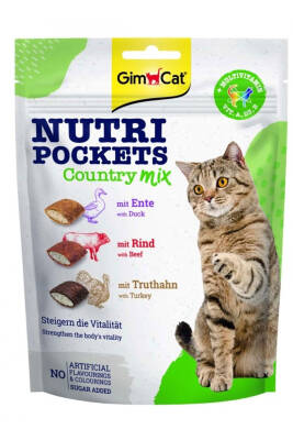 GimCat Nutripockets Country Mix Multivitaminli Kedi Ödülü 150gr - 1