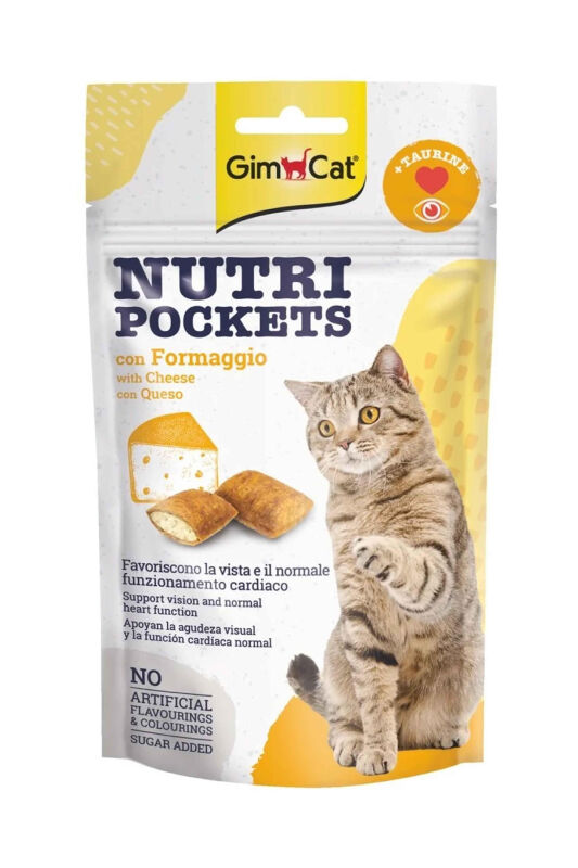 GimCat Nutripockets Kedi Ödülü Peynir Taurin 60 Gr - 1
