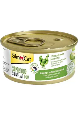 Gimcat Shinycat Fileto Tavuk ve Elmalı Kedi Konservesi 70gr - 1