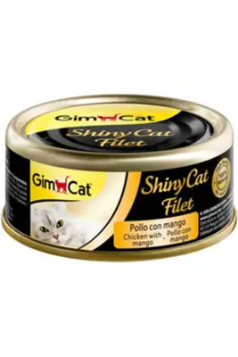 GimCat ShinyCat Fileto Tavuk ve Mangolu Kedi Konservesi 70gr - 1