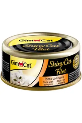 GimCat ShinyCat Fileto Ton Balığı ve Kabaklı Kedi Konservesi 70gr - 1