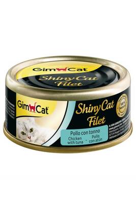 Gimcat Shinycat Fileto Tuna Balıklı ve Tavuklu Yetişkin Kedi Konservesi 70gr - 1