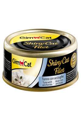 GimCat Shinycat Kıyılmış Ton Balıklı ve Ançüezli Kedi Konservesi 70gr - 1