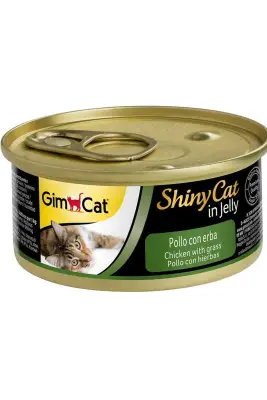 GimCat ShinyCat Tavuk ve Çimenli Kedi Konservesi 70gr - 1