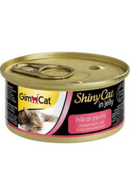 GimCat ShinyCat Tavuk ve Yengeçli Kedi Konservesi 70gr - 1