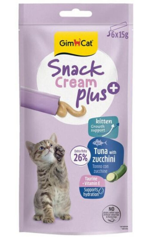 Gimcat Snack Cream Kitten Tuna Zucchini Yavru Ek Besin Kedi Ödülü 6 x 15 Gr - 2