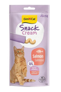 Gimcat Snack Cream Somonlu Ek Besin Kedi Ödülü 6 x 15 Gr - 2
