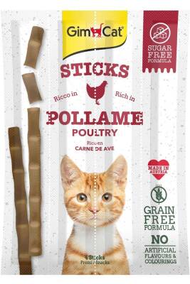 GimCat Sticks Tavuklu Ve Ciğerli Kedi Ödül Çubukları 4lü 20gr - 1