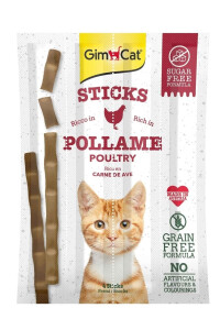 GimCat Sticks Tavuklu Ve Ciğerli Kedi Ödül Çubukları 4lü 20gr - GIMCAT