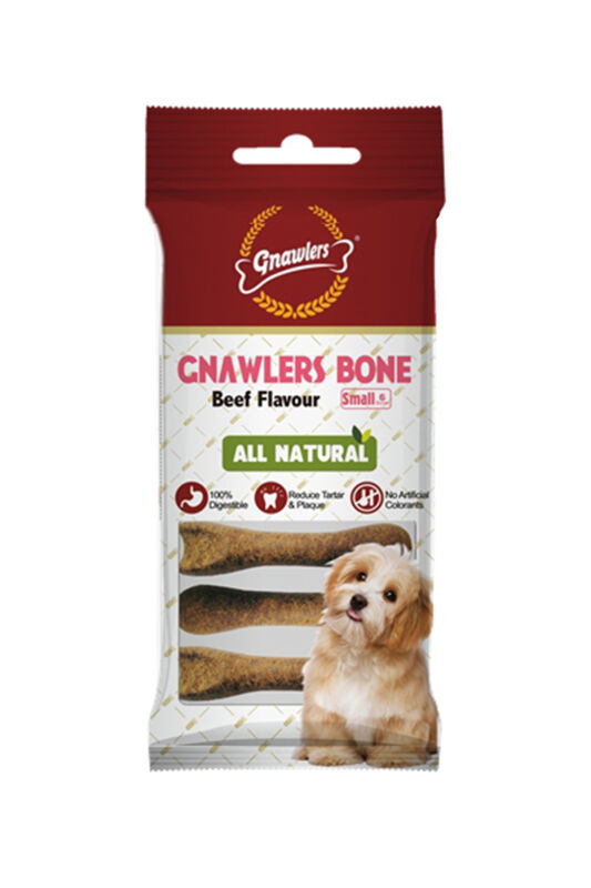 Gnawlers Bone Beef Köpek Ödül Kemiği Beef Flavour 6'lı 108gr - 1
