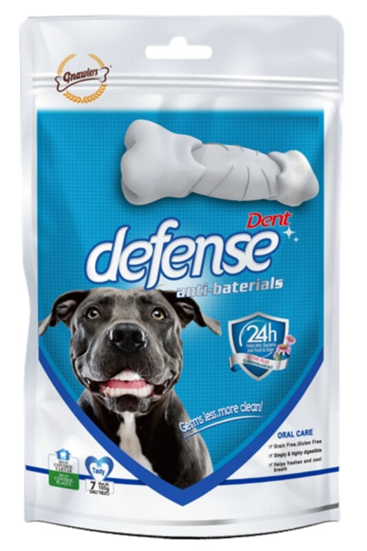 Gnawlers Dent Defense Antibakteriyel Köpek Diş Temizleme Ödülü 7'li 105 Gr - 1