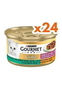 Gourmet Gold Çifte Lezzet Ciğerli ve Tavşanlı 85 gr 24'lü - GOURMET