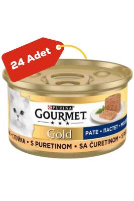 Gourmet Gold Kıyılmış Hindi Etli Yetişkin Kedi Konservesi 24x85gr 24lü - 1