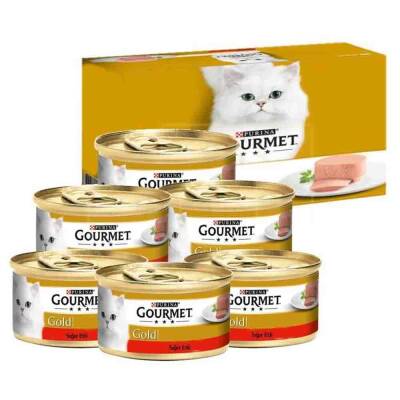 Gourmet Gold Kıyılmış Sığır Etli Yetişkin Kedi Konservesi 6x85gr - 1